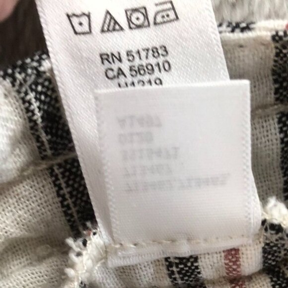 Maurices Womens Pants Medium Striped Wide-Leg Linen Blend Pull On Casual Travel - Picture 10 of 12